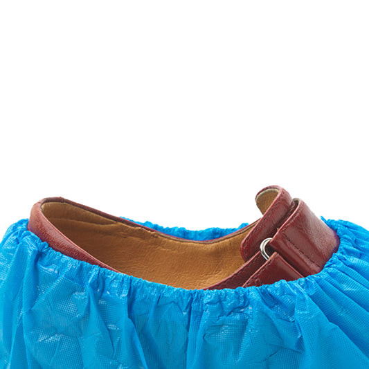 Genuine Disposable Blue Polyethylene Shoe Covers - 100 Pack