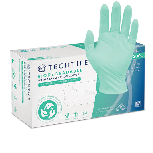 TECHTILE Nitrile Gloves Biodegradable Green PF (200/p) - Large